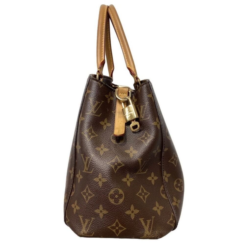 Louis Vuitton Leather Monogram Montaigne MM Bag Top Handle Satchel Luxe Glamour - Picture 2 of 9